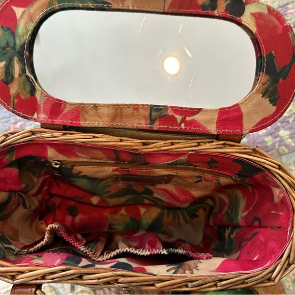 NWT Patricia Nash Kalamaria Floral Scarf Woven Tote Bag Satchel - Picture 7 of 7